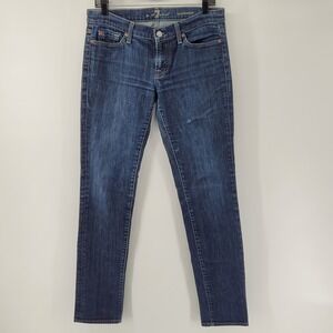 7 For All Mankind Roxanne Jeans Womens 30 Dark Wash Slim Straight P179080U-080U